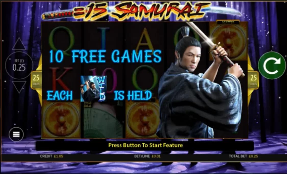 15 Samurai - Blueprint Gaming